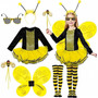 Disfraz De Abeja Niña 4 A 8 Años Con Alas Y Diadema