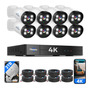 Sistema De Cámaras De Seguridad 4k Con Audio 8 Canales 3 Tb Color