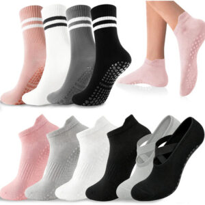 Calcetines Mujer Antiderrapantes Multicolor Para Yoga 10 Par