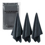 Toallas De Microfibra Negras Set 3 Piezas 65x39 Cm Deportiva Negro Nombre Del Diseño