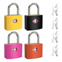 Candado Para Equipaje Tsa 4 Packs Multicolor Seguridad Trave Multicolor