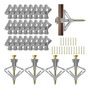 Kit De Anclaje De Yeso 50 Piezas Plástico Y Metal Galvanizad