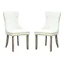 Set 2 Sillas Comedor Vintage Palma Terciopelo Acolchado Beig Diseño De La Tela Color De La Estructura De La Silla Color Del Asiento