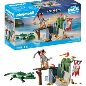 Juego De Figuras Pirata Con Caimán Para Niños De Playmobil