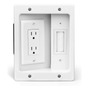 Kit De Gestión De Cables Empotrado Para Tv Montaje En Pared White
