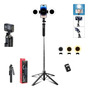 Trípode Para Celular Con Luz Relleno Y Control Remoto 180 Cm