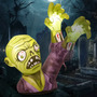 Zombi Inflable Halloween 158 Cm Verde Led Decoración Patio J