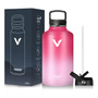 Termo Acero Inoxidable 1900 Ml Doble Pared Rosa Antigoteo Rojo-rosa