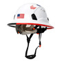 Casco De Seguridad Negro Mate Con Visera Completa Ajustable Casco De Construcción Blanco Con Visera Tintada