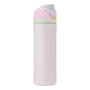 Botella De Acero Inoxidable Aislada Con Popote 710 Ml Rosa C