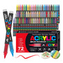 Marcadores Acrílicos 72 Colores Punta Brush Tinta Líquida 2. Multicolor
