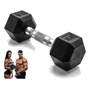 Mancuernas Hexagonales De Goma 5 Lb Ideal Para Ejercicio Negro