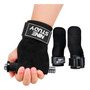 Calleras De Cuero Para Gimnasio Guantes De Entrenamiento Aju Tamaño Medio Negro