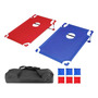 Juego De Cornhole Portátil 2 Tableros Plegable 6 Fichas Azul Azul