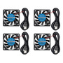 Paquete De 4 Ventiladores Usb 60 Mm Para Pc Raspberry Pi Color
