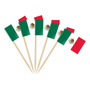 200 Banderas Mexicanas En Palillos Dentales 35x65 Mm Fiestas