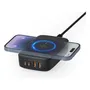 Cargador Inalámbrico 6 En 1 Pd 65w Para iPhone Y Macbook Negro