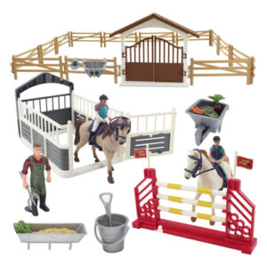 Juego De Establo De Caballos Con 28 Piezas Para Niños