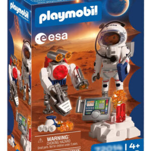 Figura De Astronauta Esa Con Robot Y Vehículo Explorador