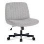 Silla De Oficina Ergonómica Gris Sin Brazos Con Ruedas
