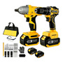 Kit Taladro Inalámbrico 21v Y Llave De Impacto 650 Nm 2 En 1