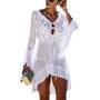 Traje De Baño Croché De Playa Mujer Talla Única Blanco Blanco Diseño De La Tela Talla