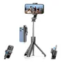 Palo Selfie Tripié Extensible 70cm Con Control Remoto Blueto Gris Oscuro