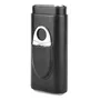 Estuche Para Puros De Cuero Negro Con Humidificador Y Cortad