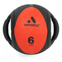 Pelota Doble Agarre 9cm Para Ejercicio Fitness Negro/rojo