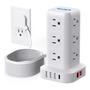 Regleta Multicontacto 12 Enchufes 4 Puertos Usb Protector 2. Color