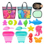 Juguetes De Playa Plegables Para Niños 2 Baldes Y Moldes