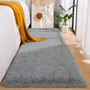 Alfombra Esponjosa Gris Suave 120 X 180 Cm Para Dormitorio S 2 M Gris