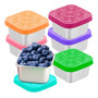 Juego De 6 Recipientes Acero Inoxidable 60ml Con Tapa Silico