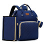 Mochila Para Pañales Funcional Impermeable Gran Capacidad 35 Azul Acolchado (rombos)