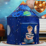 Casa De Campaña Infantil Grande Con Luces De Estrellas 100x1 Azul