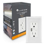Placa De Pared Wifi Control Remoto Con 2 Plugs Y Usb Blanco