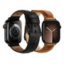 Correa Piel Auténtica Apple Watch 2 Piezas Hebilla Acero