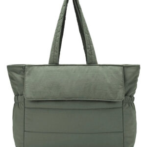 Bolso Acolchado Mujer Grande Verde Ligero Shopper Trabajo Yo Verde