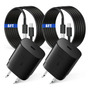 Cargador Usb Tipo C 25w 2 Pack Con Cable 18 Cm Carga Rápida