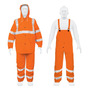 Conjunto Impermeable Naranja Talla G Con Cintas Reflejantes Naranja Neutral