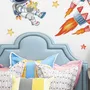 Calcomanías De Pared Astronauta Espacio 2 Piezas Impermeable B