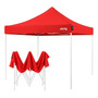 Toldo Plegable 3x3m Impermeable Uv Jardín Eventos Rojo Rojo