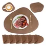 Manteles Individuales Cuero Sintético 6 Piezas Posavasos 42x