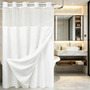 Cortina De Ducha Impermeable Antihongos 183x190 Cm Blanca