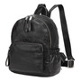 Mini Mochila Mujer Piel Sintética Negro Casual Deportiva Negro Diseño De La Tela