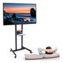 Soporte Tv Móvil Con Ruedas Ajustable Para 32 A 55 Pulgadas Negro