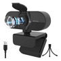 Cámara Web Hd 1080p Con Micrófono Para Pc Y Mac Plug And Pla Negro