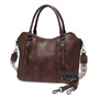 Bolso Tote Mujer Café Hobo Bandolera Cuero Vegano Verano Café Diseño De La Tela Acabado De Los Herrajes Color De La Correa De Hombro