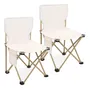 Sillas De Camping Plegables Juego De 2 Portátiles Para Exter 2*blanco-mediana