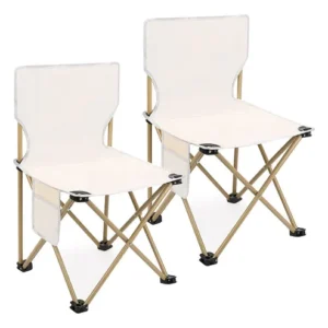 Sillas De Camping Plegables Juego De 2 Portátiles Para Exter 2*blanco-mediana